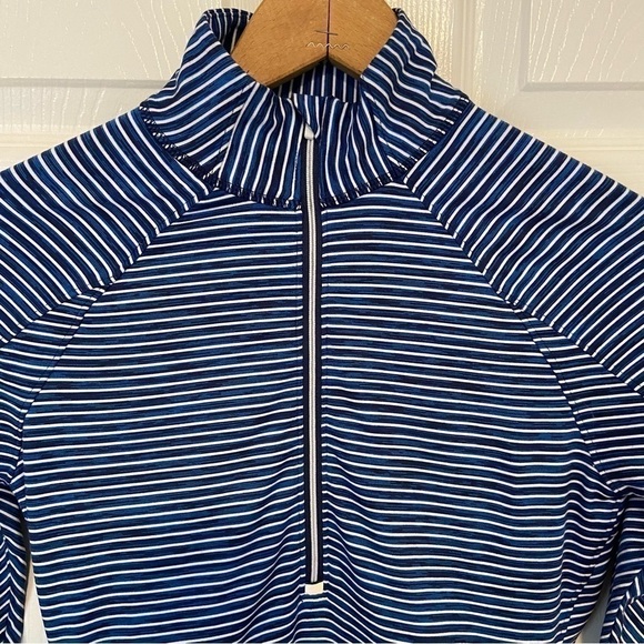 Athleta Running Half Zip Blue Lightweight Pullover Sweater Size XS - Picture 3 of 14